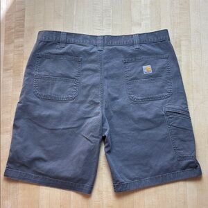 Carhartt BS2514-M Rugged Flex® Relaxed Fit Canvas Men’s Work Shorts Gray Size 40